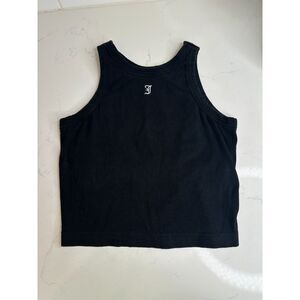 Jóuetie Black Cropped Tank Top-M